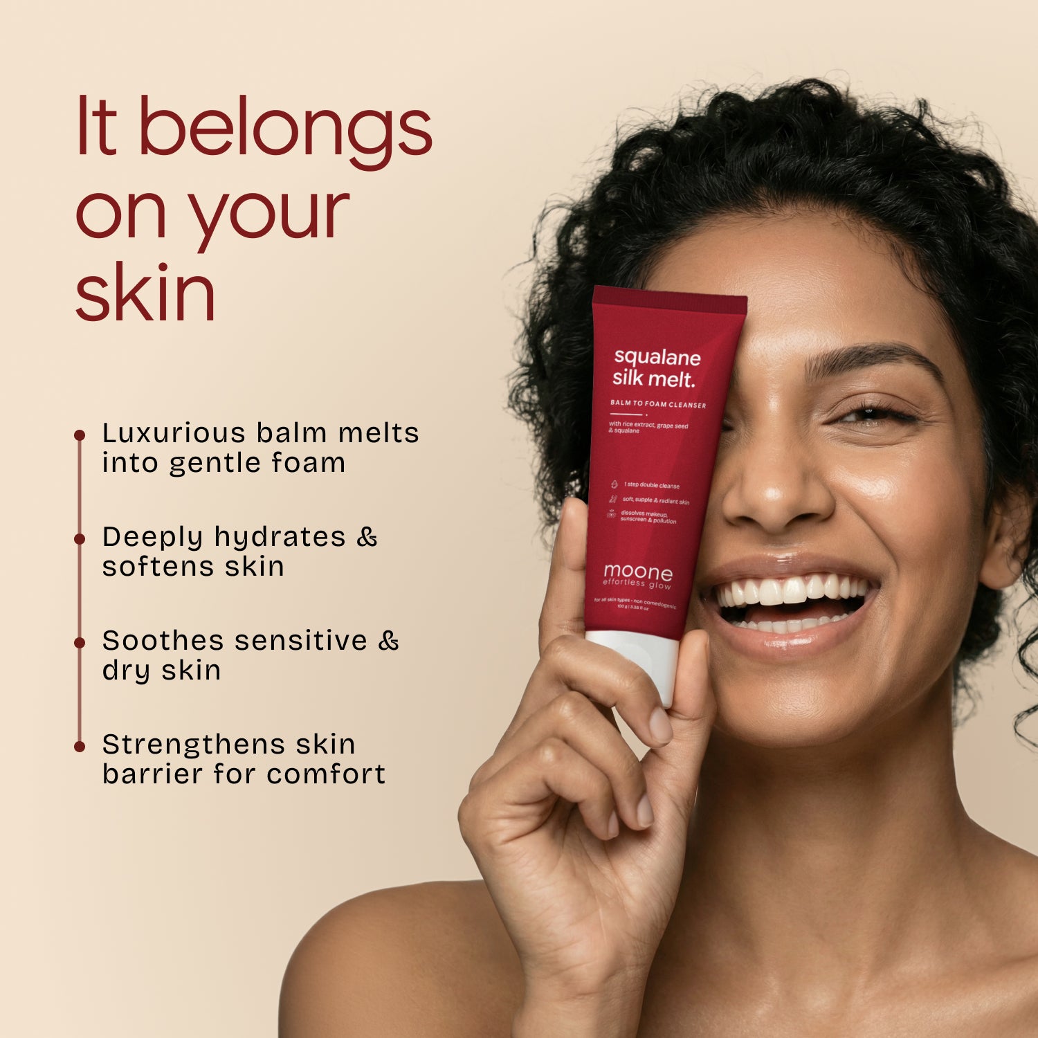 Moone Squalane Silk Melt - Balm to Foam Cleanser | 100g